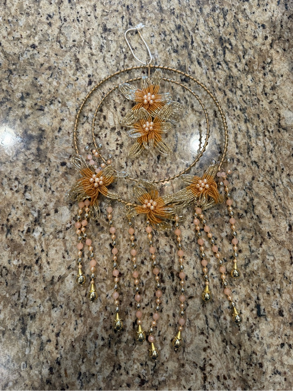 Beaded Floral Hanging Decor  “Wind Chime” - Picture 4 of 7
